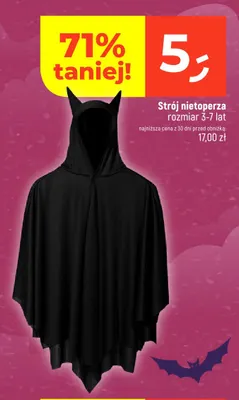 Strój nietoperza rozmiar 3-7 lat promocja w Dealz