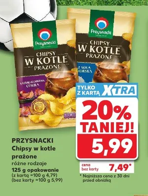 Chipsy w kotle prażone Przysnacki karmelizowana cebula promocja w Kaufland