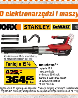 Dmuchawa Einhell promocja w OBI