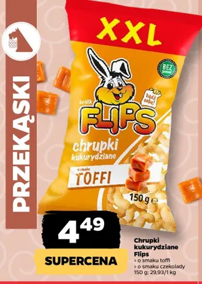 Chrupki kukurydziane Flips o smaku czekolady promocja w Netto