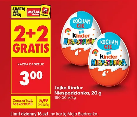 Jajko Niespodzianka promocja w Biedronka