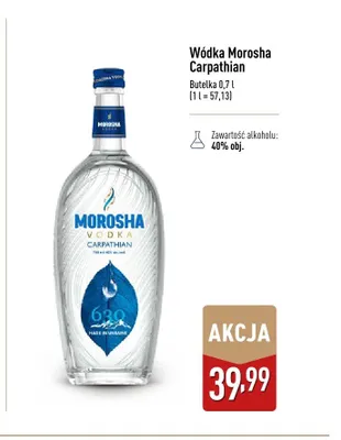 Wódka Morosha Carpathian promocja w Aldi