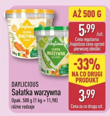 Sałatka warzywna różne rodzaje promocja w Aldi
