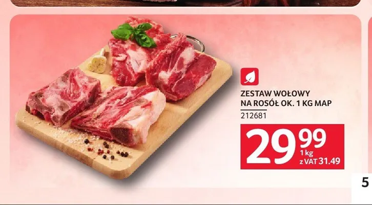 Zestaw wołowy na rosół MAP promocja w Selgros