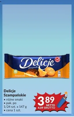 Ciastka Delicje Szampańskie Pomarańczowe promocja w Makro