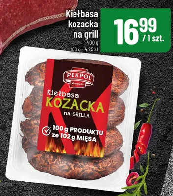 Kiełbasa kozacka na grill Pekpol promocja w POLOmarket