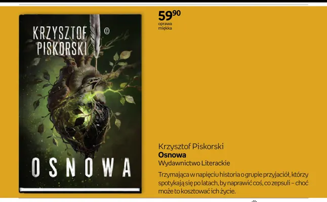 Książka Osnowa Krzysztof Piskorski promocja w Empik