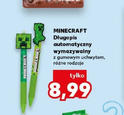 Długopis automatyczny wymazywalny Minecraft promocja w Kaufland
