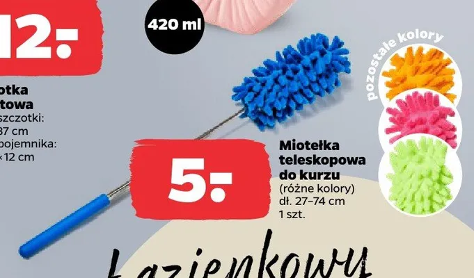 Miotełka teleskopowa do kurzu 27-74cm promocja w Netto