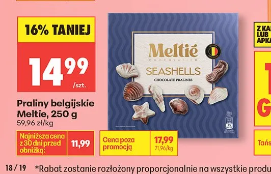 Praliny belgijskie Meltie promocja w Biedronka