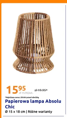 Papierowa lampa Absolu Chic promocja w Action