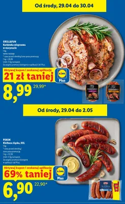 Kiełbasa śląska XXL Pikok promocja w Lidl
