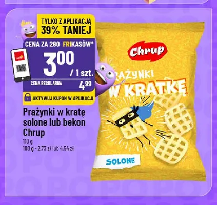 Prażynki w kratkę solone Chrup promocja w POLOmarket