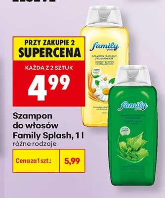 Szampon do włosów Family Splash z rumiankiem promocja w Biedronka