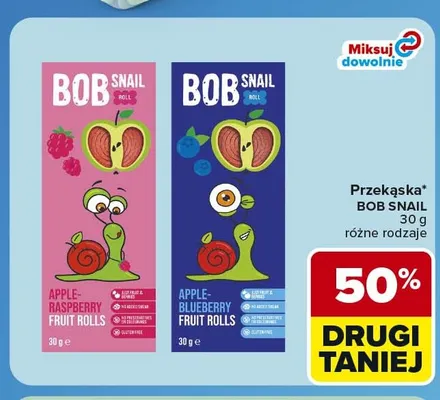 Przekąska Bob Snail jabłko-malina promocja w Carrefour Market