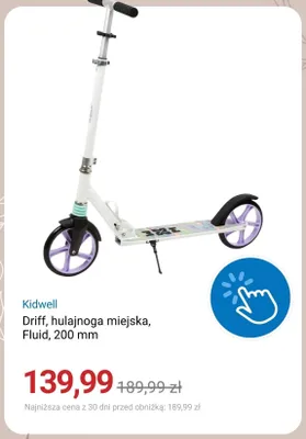 Hulajnoga miejska Kidwell Driff Fluid 200 mm promocja w Smyk