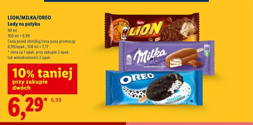 Lody na patyku Oreo promocja w Lidl