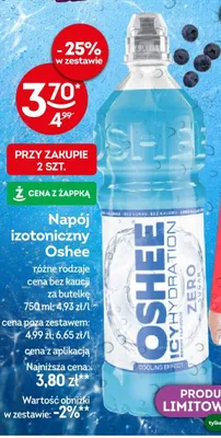 Napój izotoniczny Oshee Icy Hydration Zero Sugar promocja w Żabka