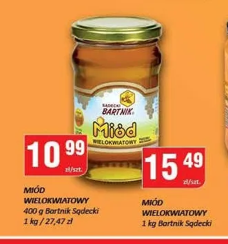 Miód wielokwiatowy Bartnik Sądecki 400 g promocja w Chorten