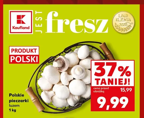 Pieczarki polskie promocja w Kaufland