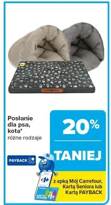 Posłanie dla psa, kota różne rodzaje promocja w Carrefour