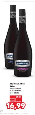 Wino Monte Santi Original promocja w Kaufland