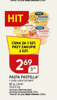 Pasta Pastella Lisner promocja w Chata Polska
