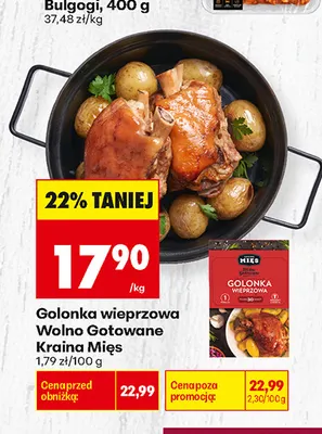 Golonka wieprzowa Wolno Gotowane Kraina Mięs promocja w Biedronka