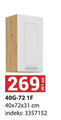 Szafka 40g-72 1F 40x72x31cm promocja w Merkury Market