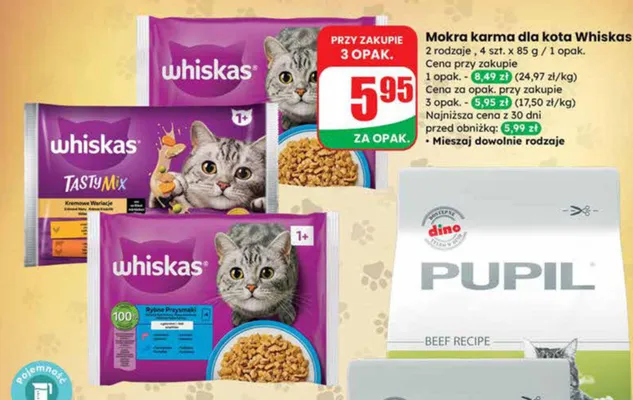 Mokra karma dla kota promocja w Dino