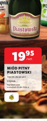 Miód pitny Piastowski trójniak promocja w Stokrotka