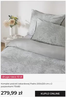 Komplet pościeli żakardowej Padro 200x220 cm z 2 poszewkami 70x80 promocja w home&you