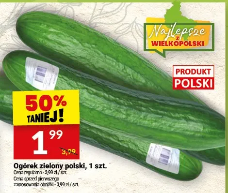 Ogórek zielony polski promocja w Twój Market