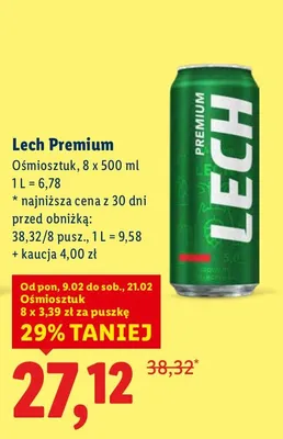 Piwo Premium Ośmiosztuk 8x500 ml promocja w Lidl