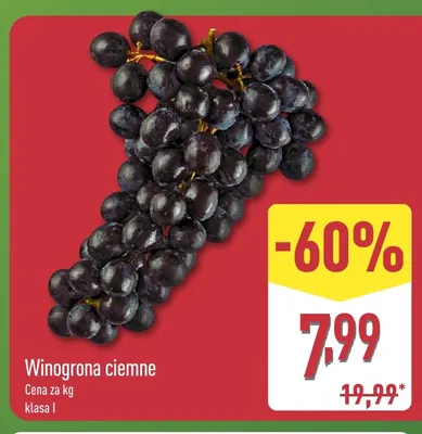 Winogrona ciemne promocja w Aldi