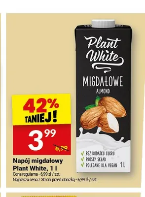 Napój migdałowy Plant White promocja w Twój Market