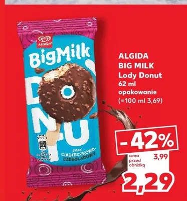 Lody Donut Algida Big Milk promocja w Kaufland