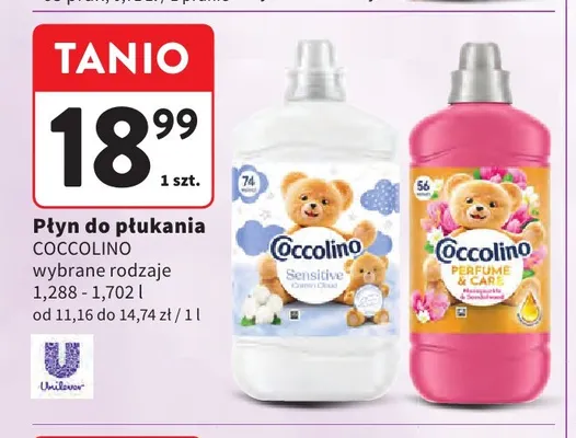Płyn do płukania Coccolino Sensitive promocja w Intermarche