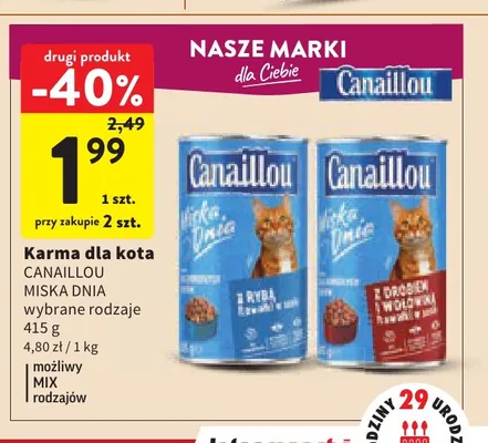 Karma dla kota Canaillou Miska Dnia z rybą promocja w Intermarche