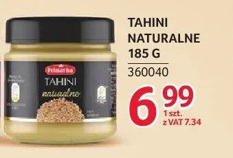 Tahini naturalne 185 g Primavika promocja w Selgros