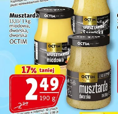 Musztarda Octim dworska promocja w Prim Market