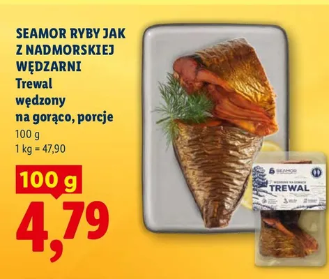Ryba z nadmorskiej wędzarni Trewal wędzony na gorąco, porcje promocja w Lidl