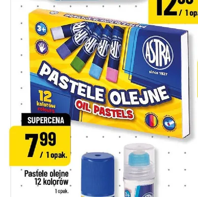 Pastele olejne Astra 12 kolorów promocja w POLOmarket