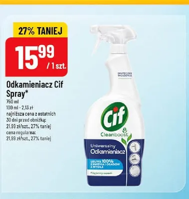 Odkamieniacz Cif Spray promocja w POLOmarket