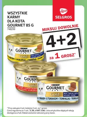 Karma dla kota Gourmet Gold Wołowina i pomidory promocja w Selgros