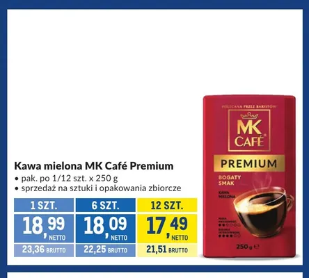 Kawa mielona MK Café Premium promocja w Makro
