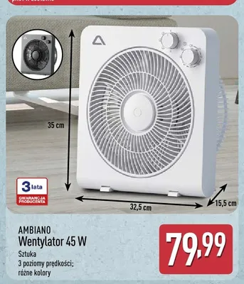 Wentylator AMBIANO 45W promocja w Aldi