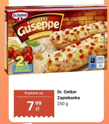 Zapiekanka Dr. Oetker Guseppe Tomato & Cheese promocja w Dino