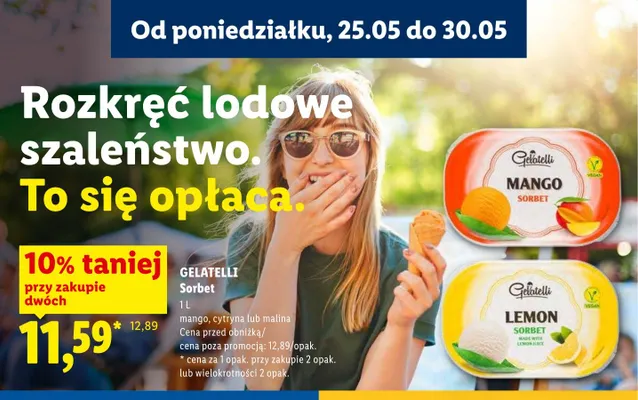 Sorbet cytryna Gelatelli promocja w Lidl