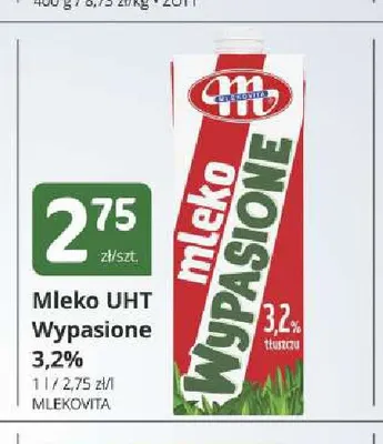 Mleko UHT Wypasione Mlekovita 3,2% promocja w Marketvita